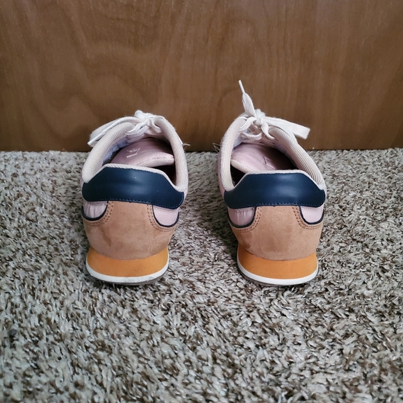 Old Navy Funky Retro Orange Cream Blue Tan Sneakers - Picture 3 of 4